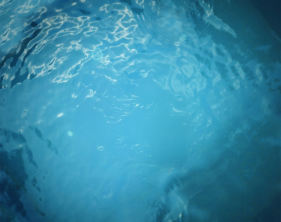 Clear blue water