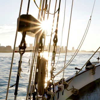 Rigging in the sunlight