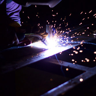 Welding sparks